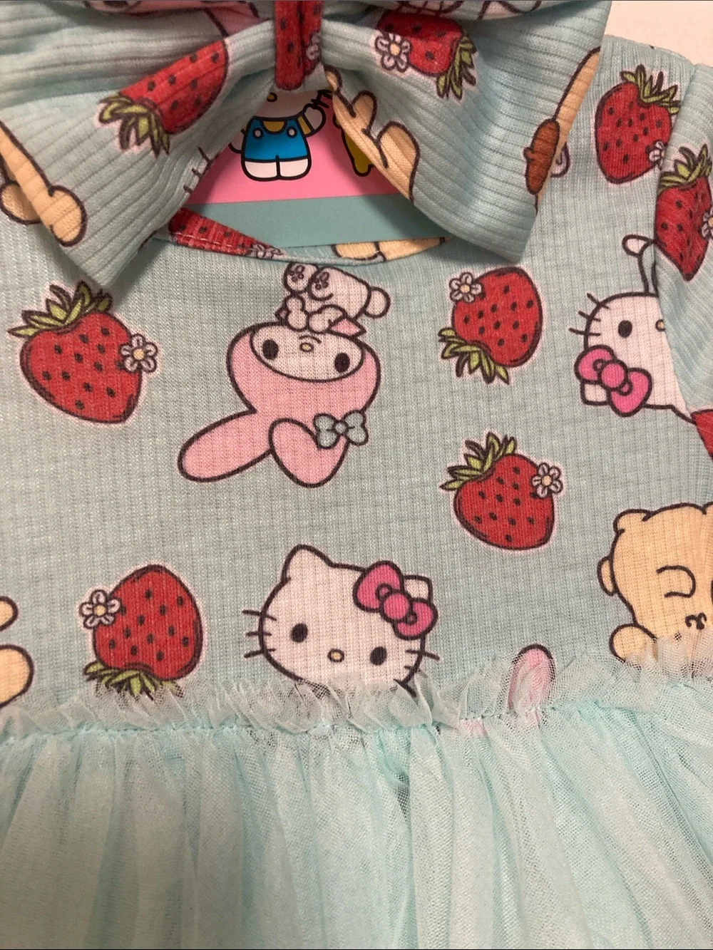 Hello Kitty & Friends Aqua Tulle Baby One-Piece Dress